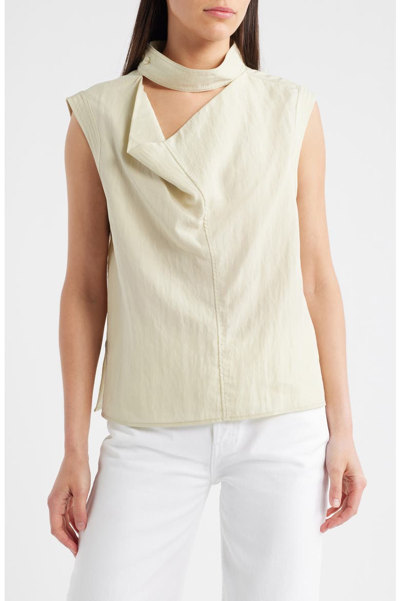 Sleeveless Cowl Neck Top, Main, color, GREEN DUSTY LIGHT