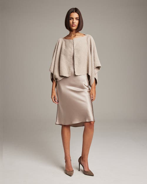 Voz Textured Cotton Bolero In Taupe