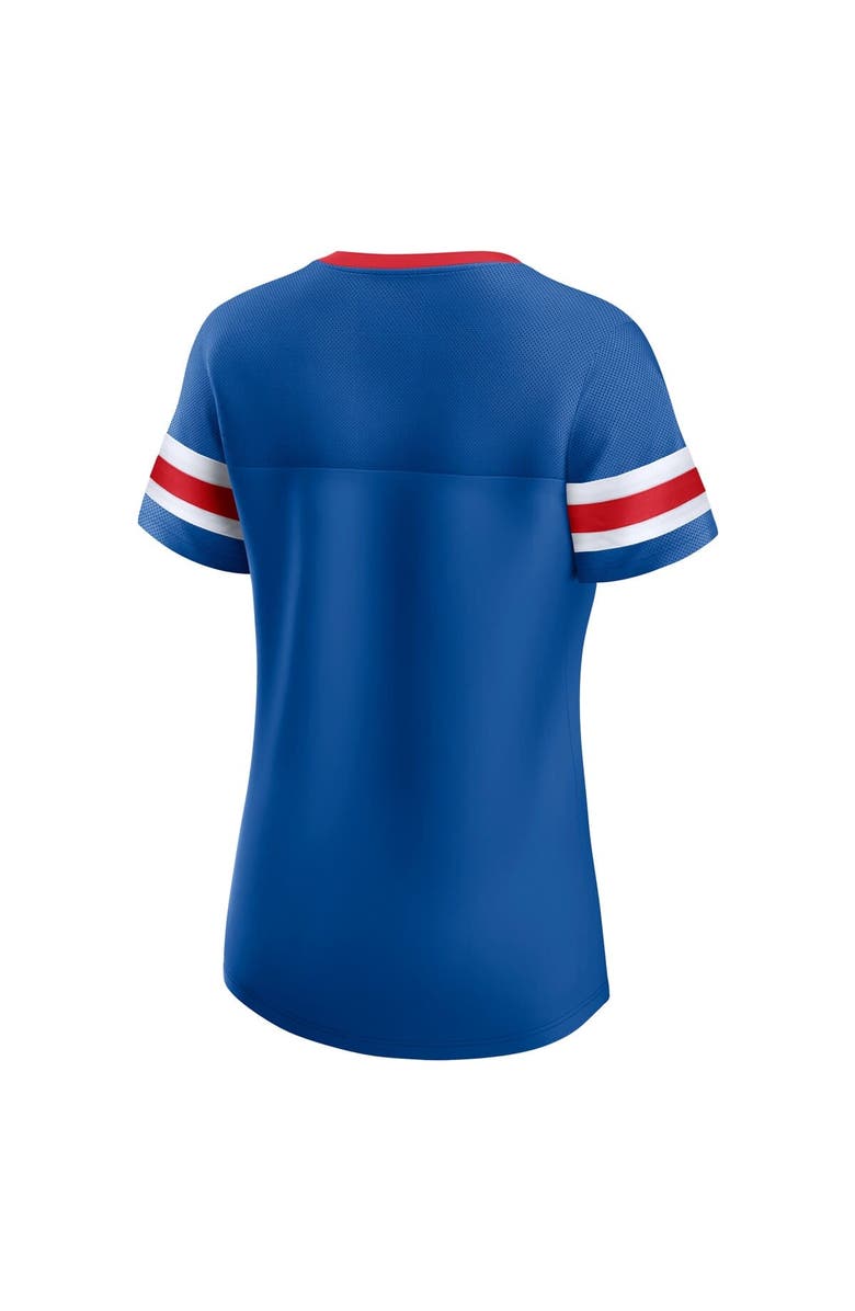 FANATICS Women's Fanatics Royal New York Giants Bling Athena Jersey Style Lace-up T-Shirt, Alternate, color, Royal