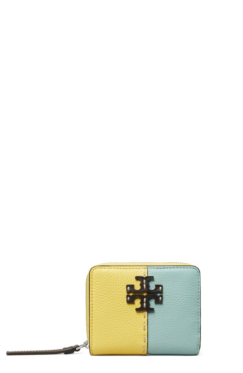 Tory Burch McGraw Colorblock Zip Bifold Wallet, Main, color,