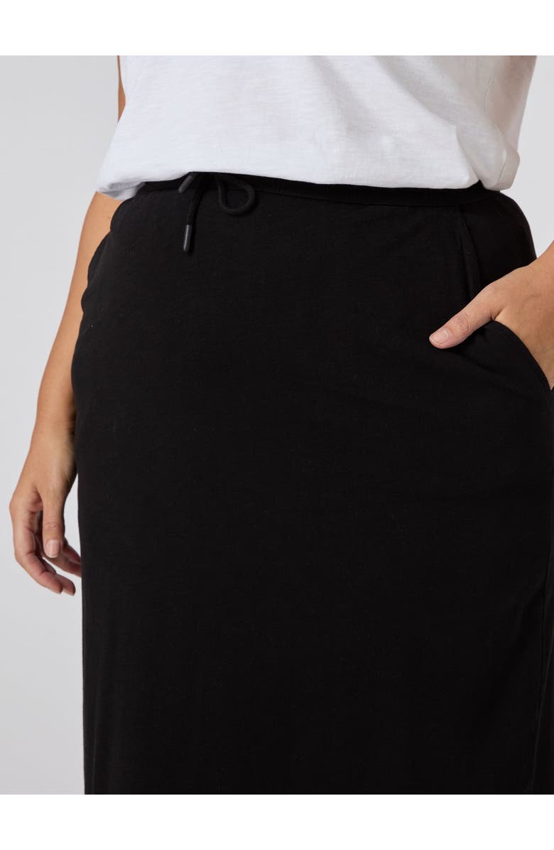 Live Unlimited Jersey Midi Skirt, Alternate, color, Black