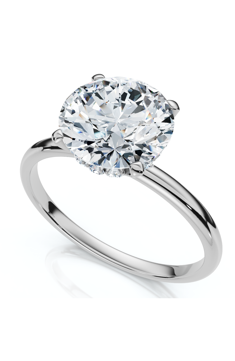 Bliss Diamond Certified 1Ct Hidden Halo Diamond Engagement Ring 14k Gold Lab Grown, Alternate, color, 14K White Gold