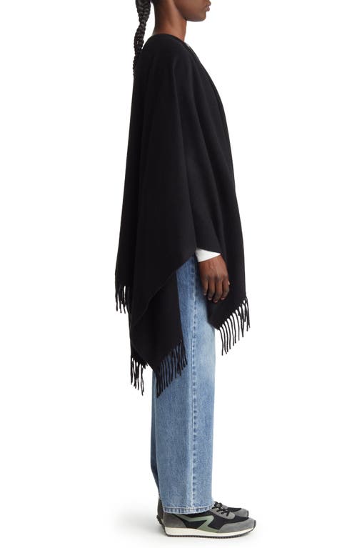 Rag & Bone Fringed Wool Ruana In Animal Print