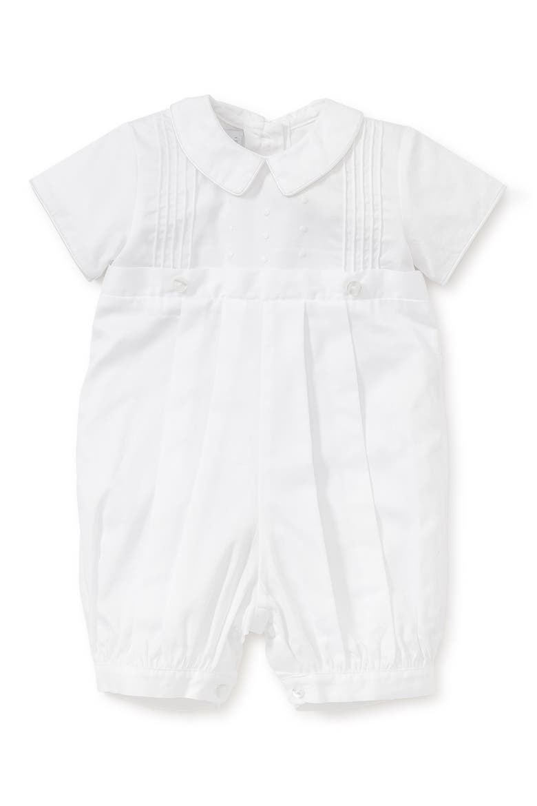 Graham Christening Romper, Detachable Skirt & Hat Set, Alternate, color, WHITE