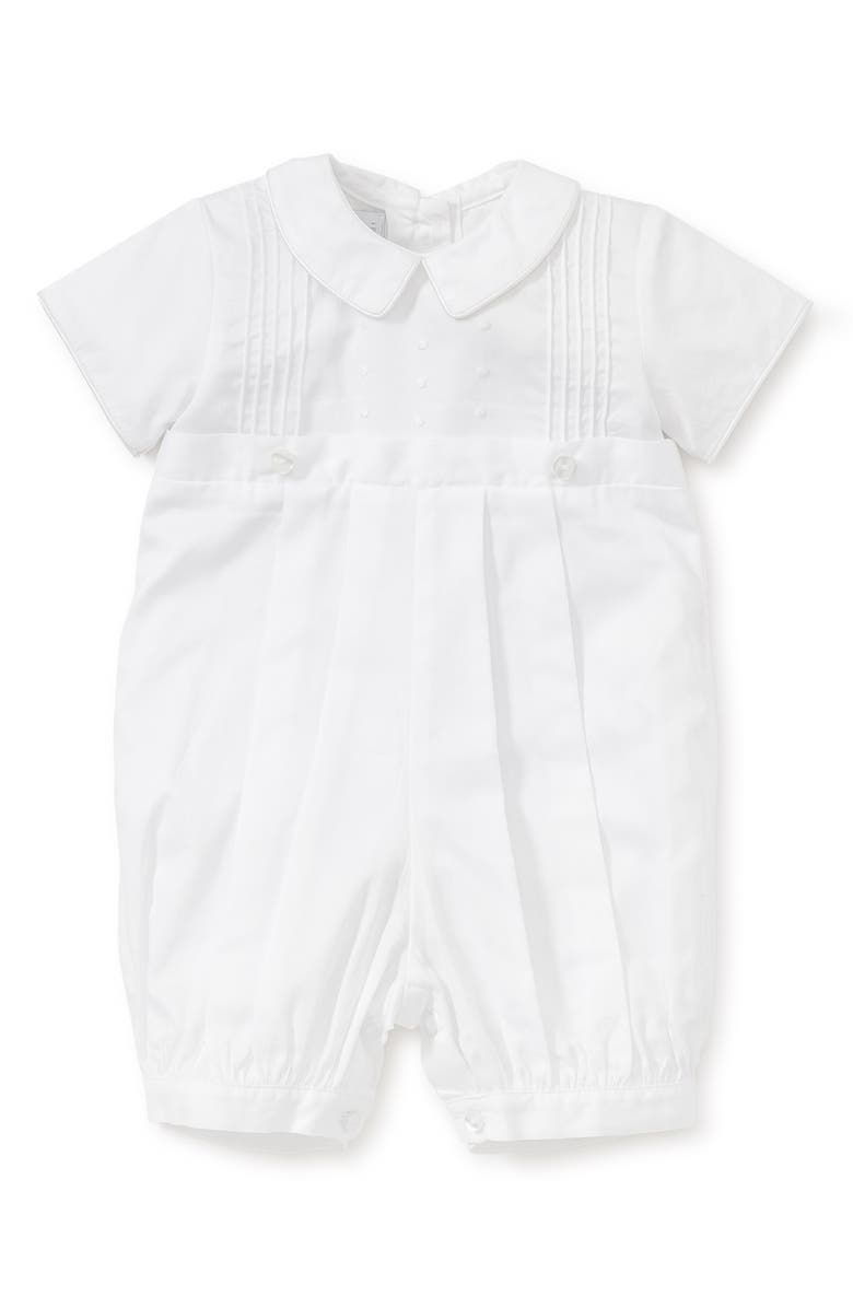 Kissy Kissy Graham Christening Romper, Detachable Skirt & Hat Set, Alternate, color, White
