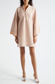 La Vie Style House Daisy Sequin Bell Sleeve Cover-Up Dress