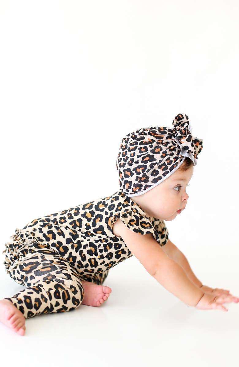 Posh Peanut Lana Leopard Romper, Alternate, color,