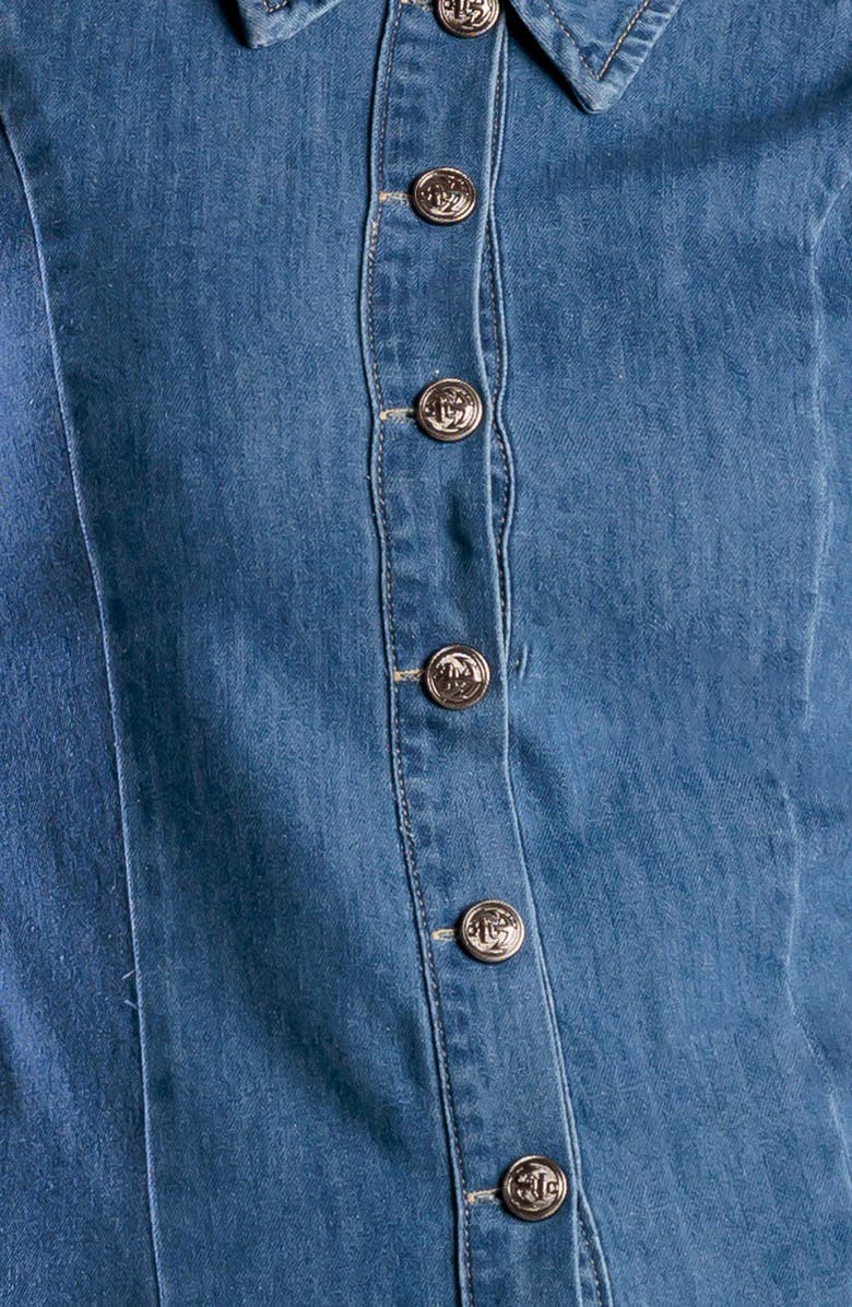 FREEMARKET Sleeveless Denim Minidress, Alternate, color, Indigo