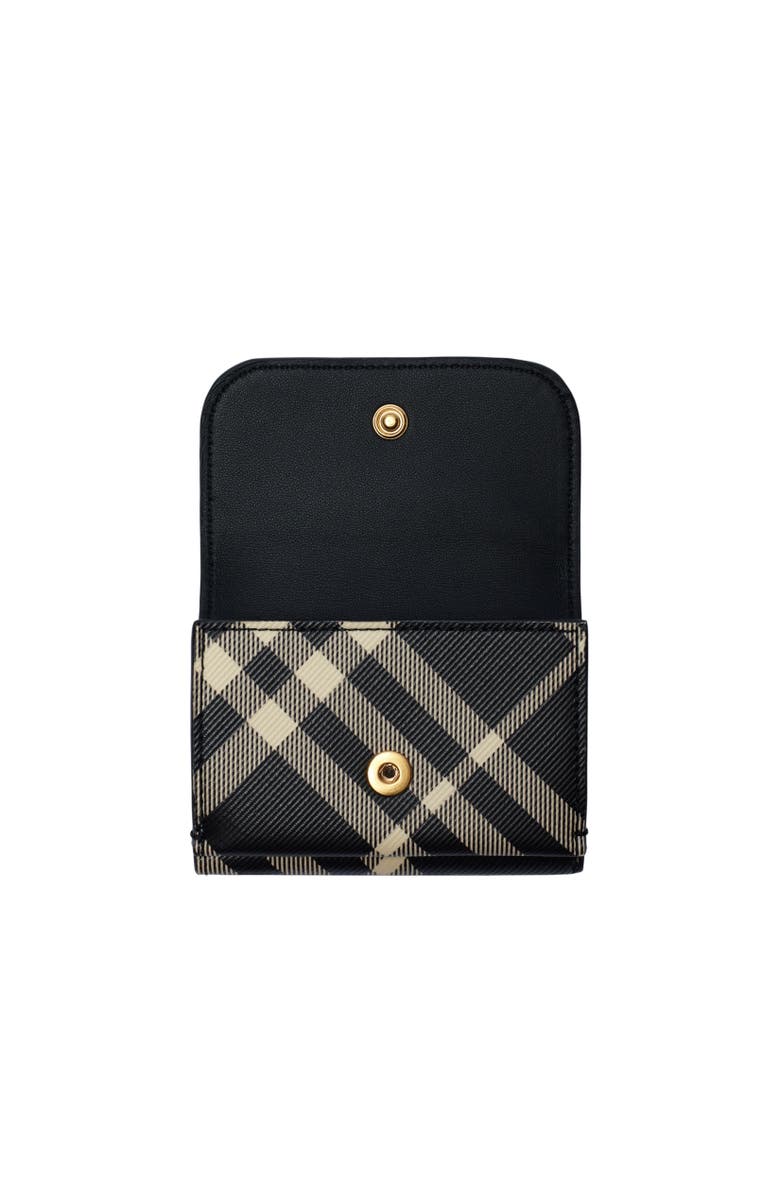 Burberry Check Compact Wallet, Alternate, color, Black/Calico