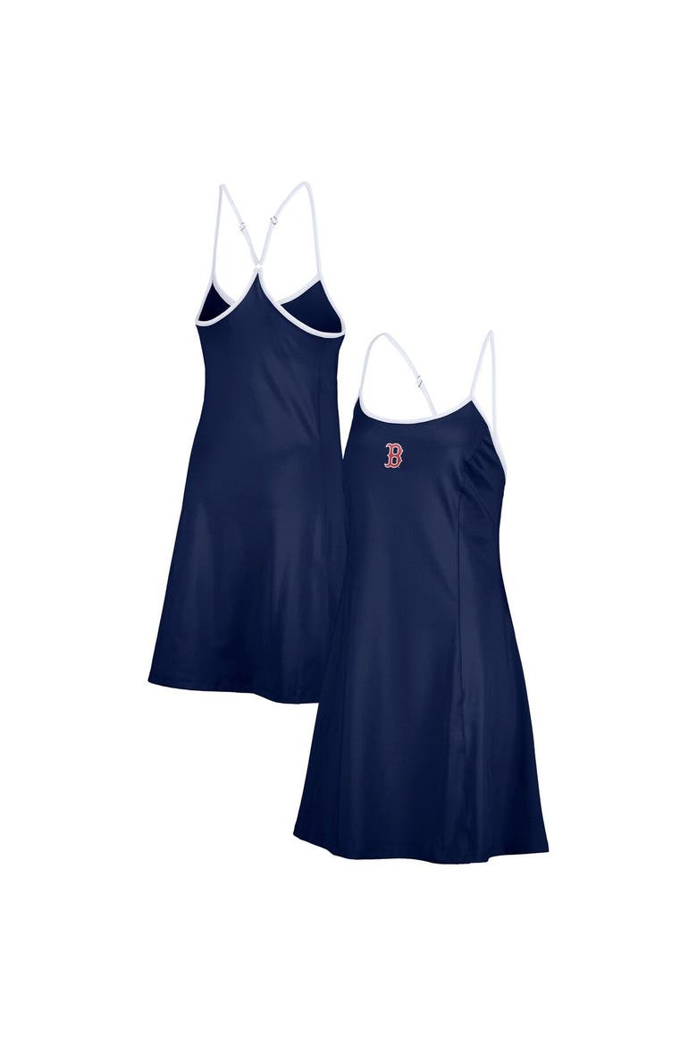 Women's Lusso  Navy Boston Red Sox Nakita Strappy Scoop Neck Dress, Main, color, Navy