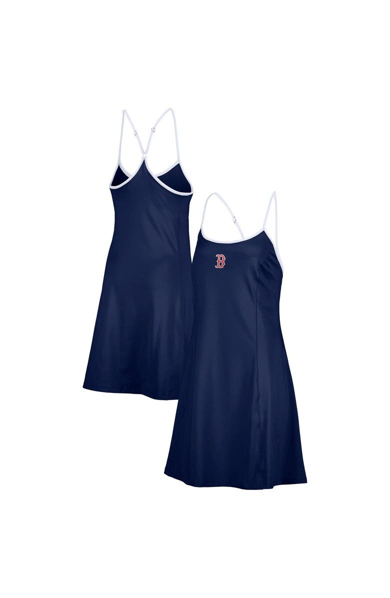 LUSSO Women's Lusso  Navy Boston Red Sox Nakita Strappy Scoop Neck Dress, Main, color, Navy