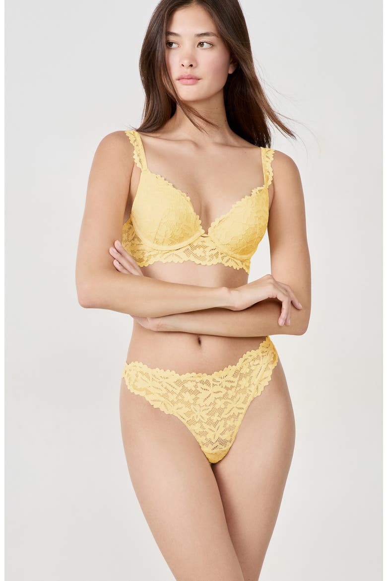 Legende Lace Tanga, Alternate, color, VANILLA