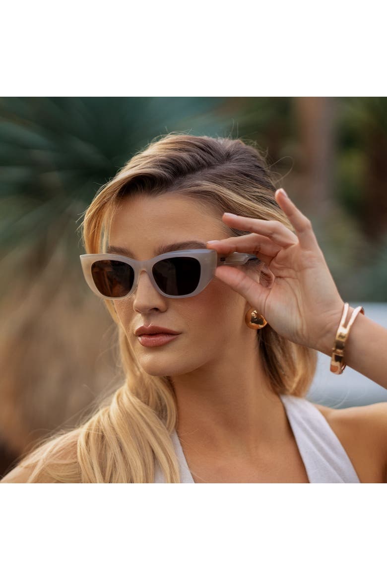 Evelyn - 50mm Cat-Eye Polarized Sunglasses, Alternate, color, Pearl Beige