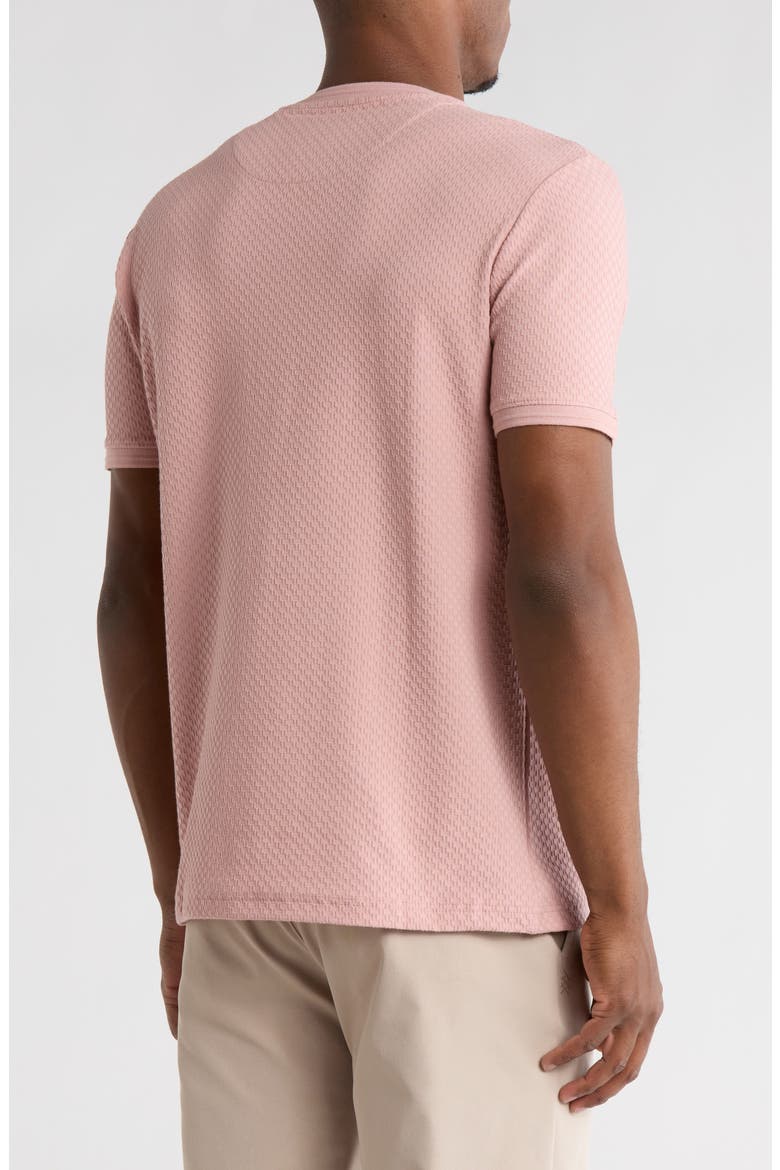 Solid Textured Crewneck T-Shirt, Alternate, color, PINK