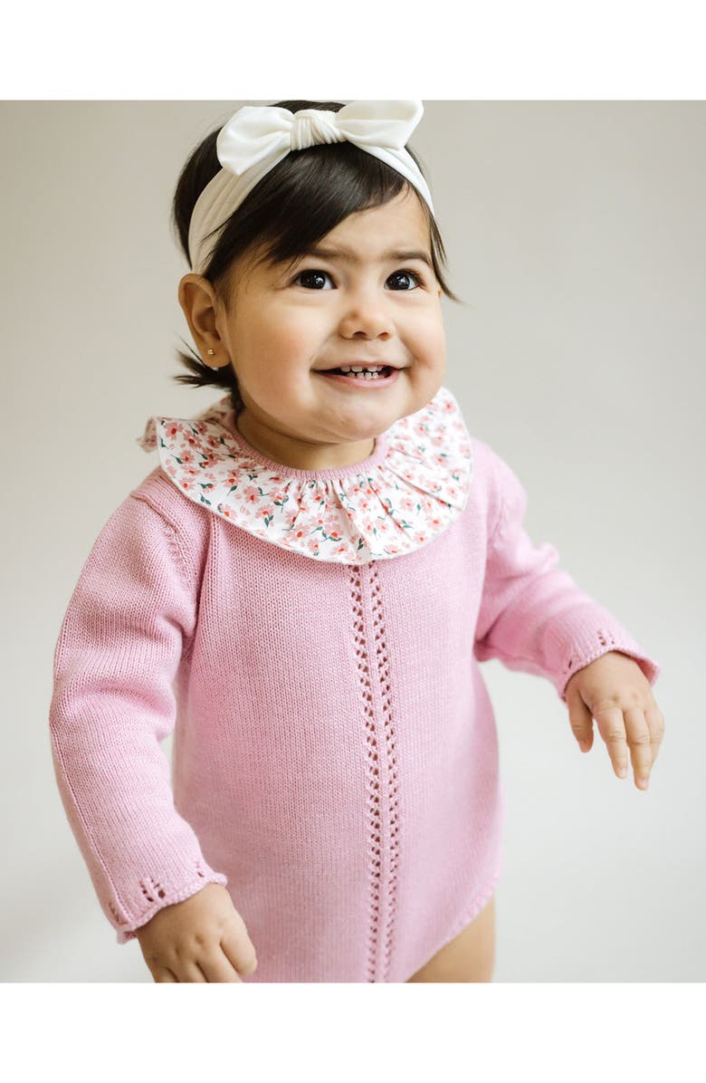 Cuclie Colette Knit Bubble Romper, Alternate, color, Pink