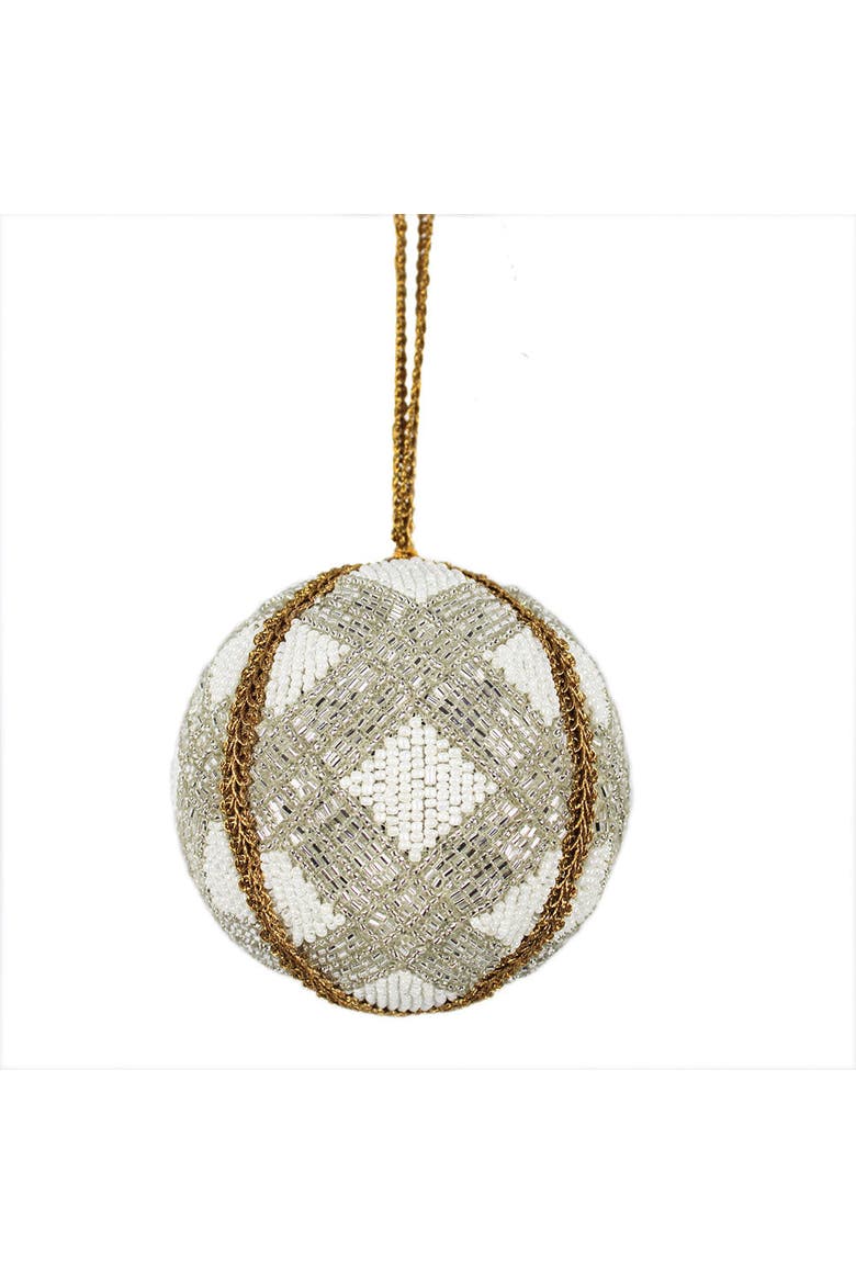 Shimmery, Round Jute Christmas Ornaments, Main, color, Earth tones