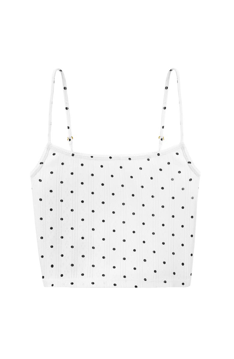 CUUP The Tank- Pointelle, Main, color, Salt Polka Dot