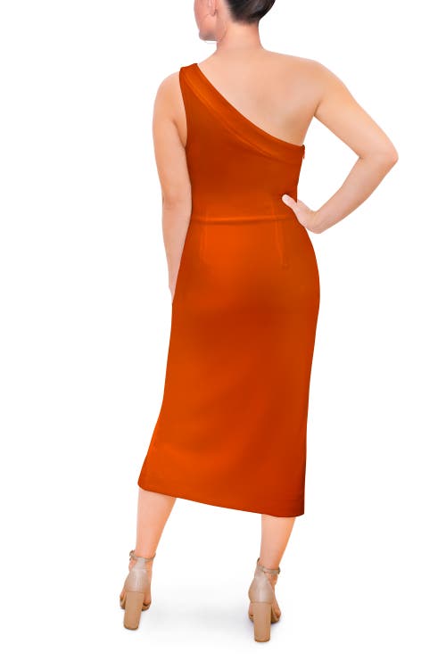 Rachel Rachel Roy Lara One-shoulder Midi Dress In Red