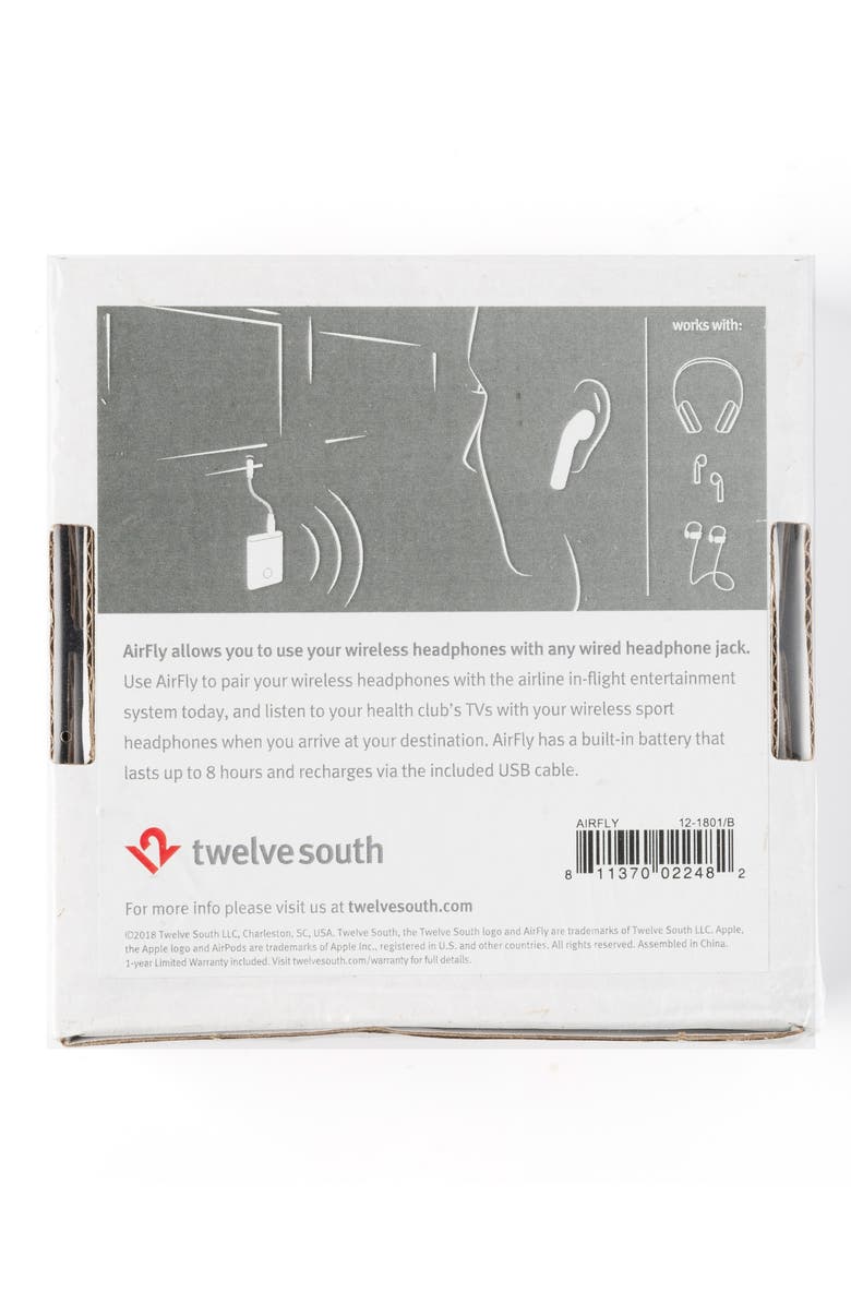 Twelve South AirFly Wireless Headphone Bluetooth Adapter, Main, color,