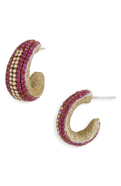 Biles Crystal Hoop Earrings