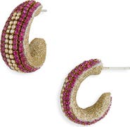 Deepa Gurnani Biles Crystal Hoop Earrings