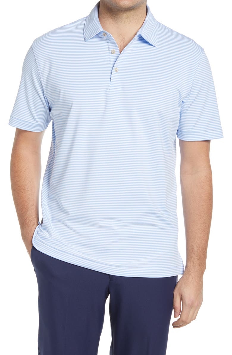 Peter Millar Hales Stripe Short Sleeve Performance Polo, Main, color,