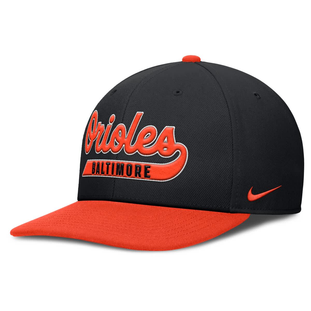 Men's Nike Black/Orange Baltimore Orioles Pro Performance Snapback