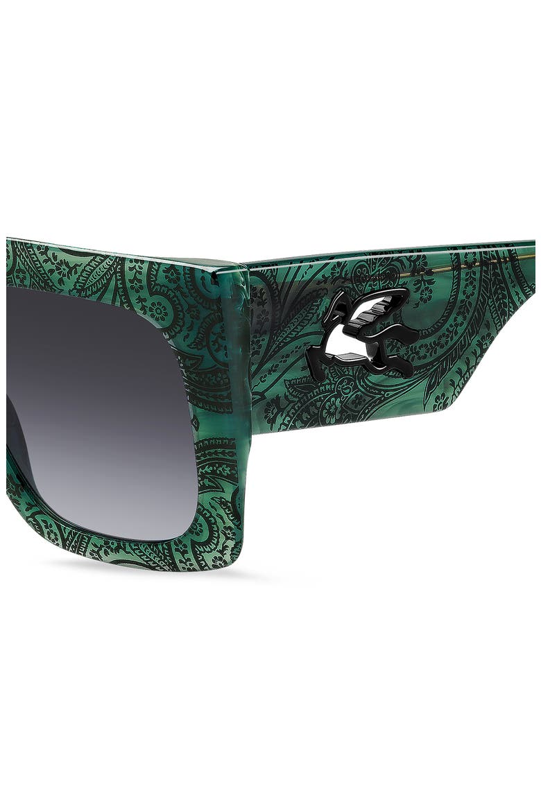 53mm Gradient Square Sunglasses, Alternate, color, MARBLE GREEN/ DARK GREY SF