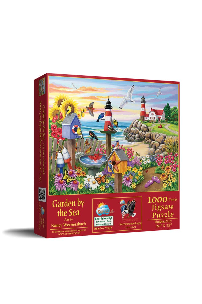 Garden by the Sea 1000 piece Jigsaw Puzzle for Adults, Main, color, Multicolor