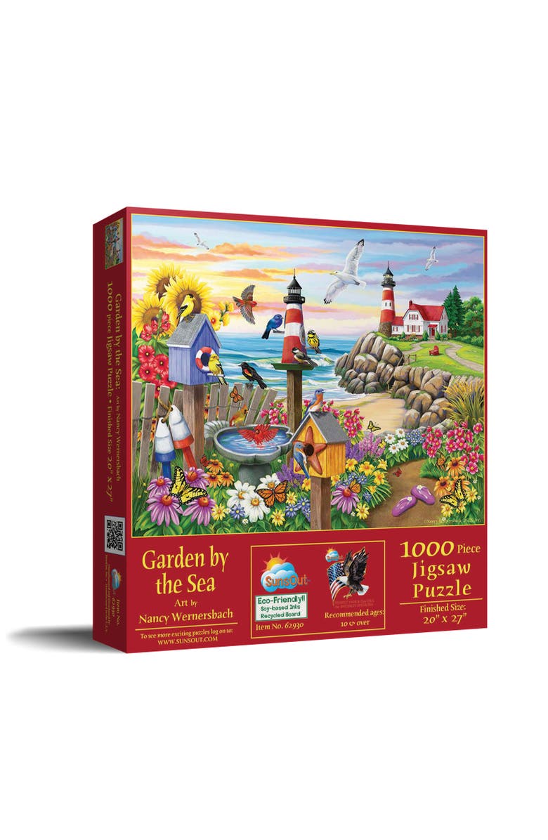 Sunsout Garden by the Sea 1000 piece Jigsaw Puzzle for Adults, Main, color, Multicolor
