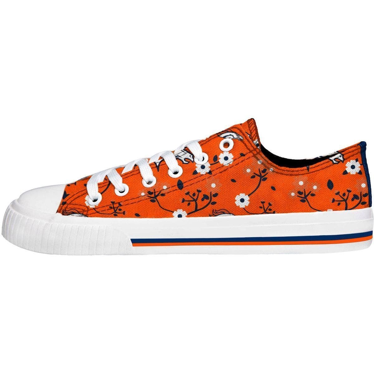 FOCO Women's FOCO Orange Denver Broncos Flower Canvas Allover Shoes, Main, color, 