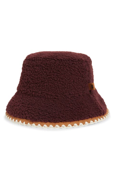 UGGfluff Scalloped Faux Fur Bucket Hat