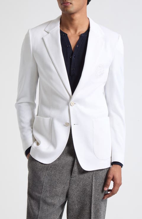 Embroidered Crest Sport Coat