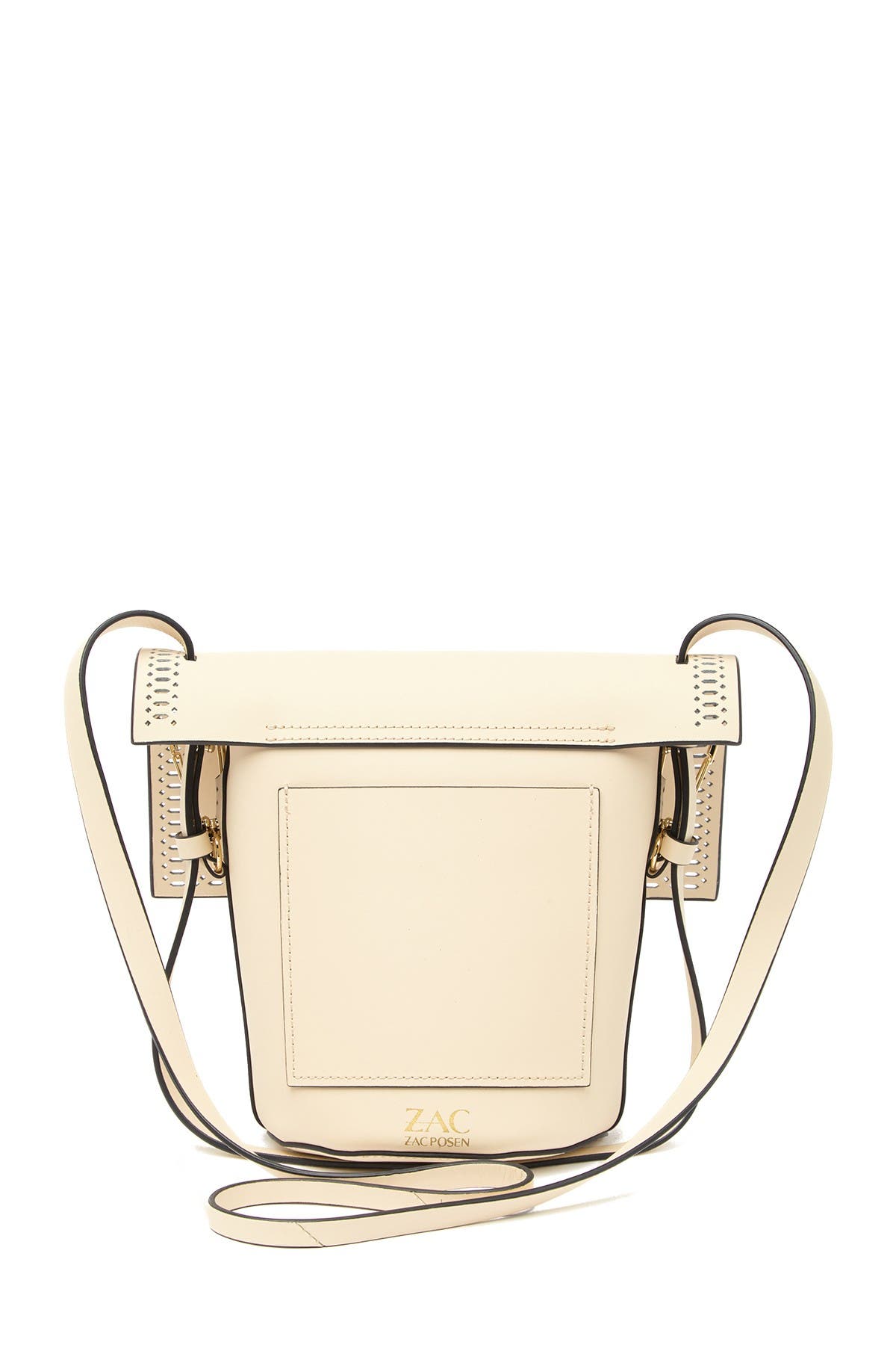 ZAC Zac Posen Belay Perforated Calfskin Leather Crossbody Bag, Alternate, color, 