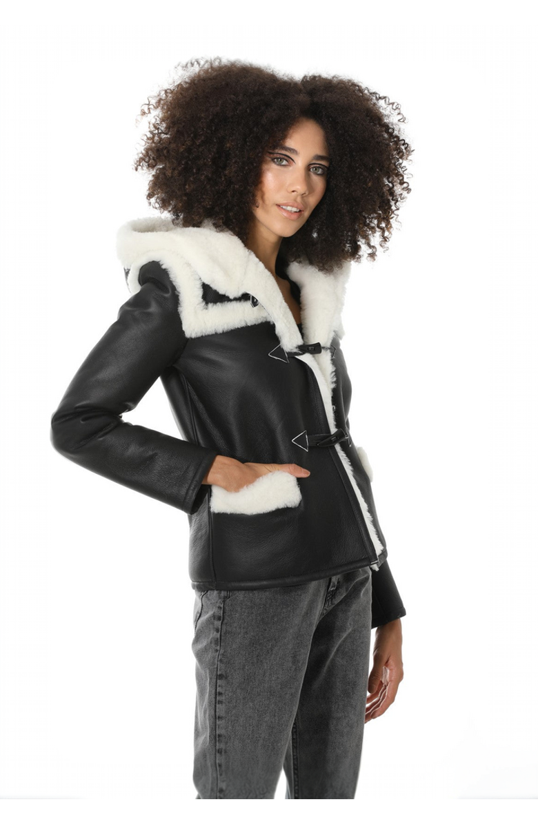 Furniq UK Cecilia Sheepskin Jacket, Alternate, color, 