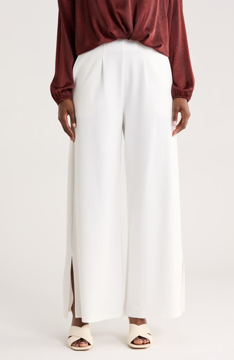 PATRIZIA LUCA Side Pocket Wide Leg Pants, Main, color, Off White