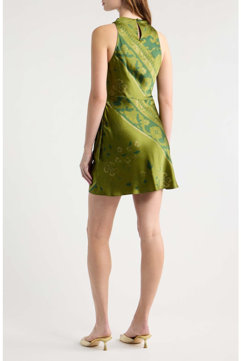 Stelliana Placed Print Scarf Dress, Alternate, color, EMERALD TAPESTRY