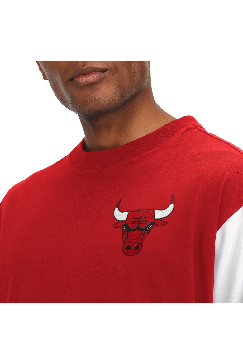 Men's Tommy Jeans Red Chicago Bulls Richie Color Block Long Sleeve T-Shirt, Alternate, color, Red