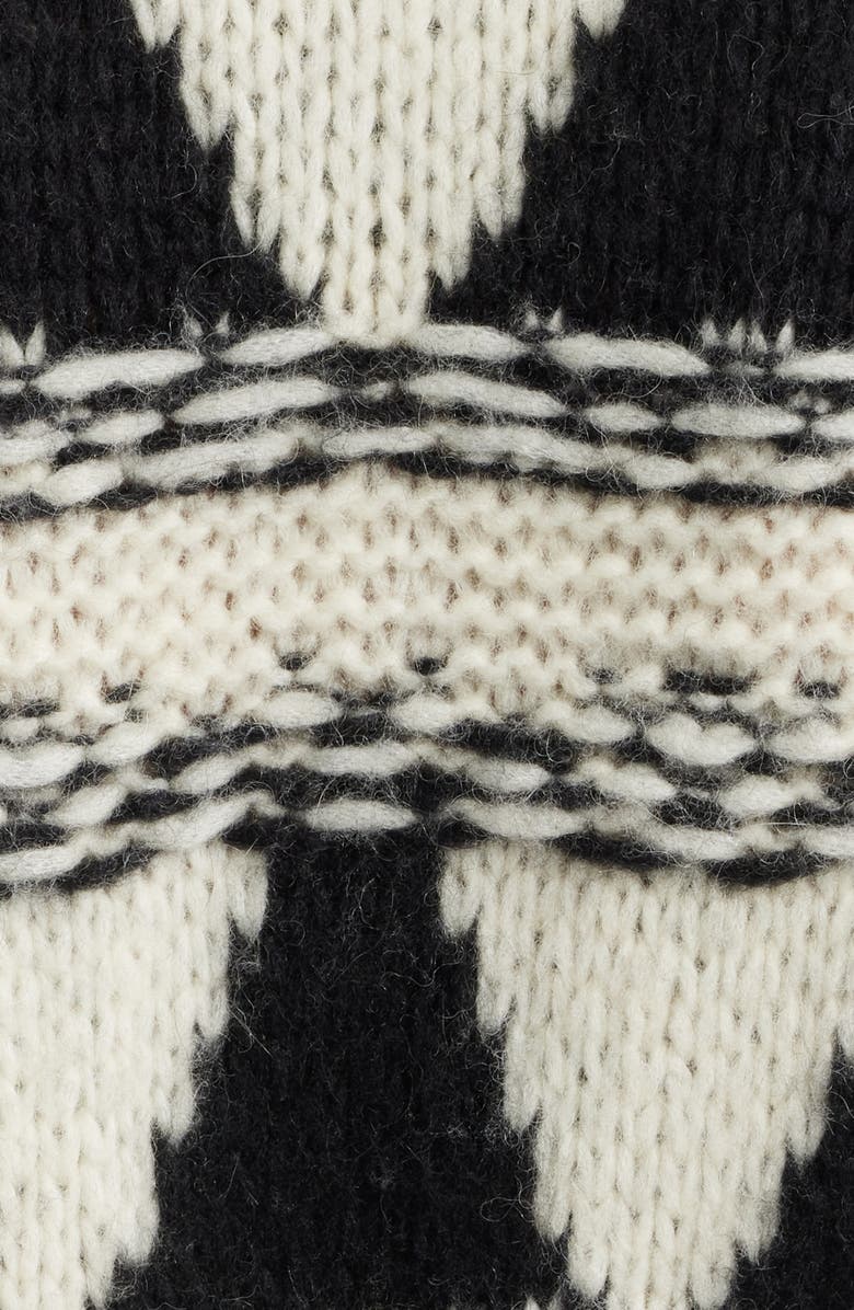 BOSS Orange Fregolano Tie Front Longline Cardigan, Alternate, color, Black/ Ivory