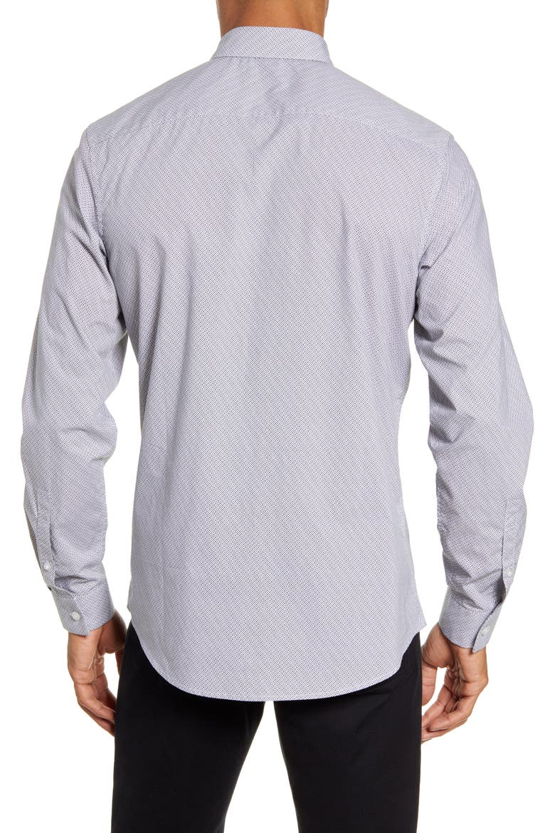 calibrate trim fit dress shirt Calibrate Brown & Blue Trim Fit Dress Shirt