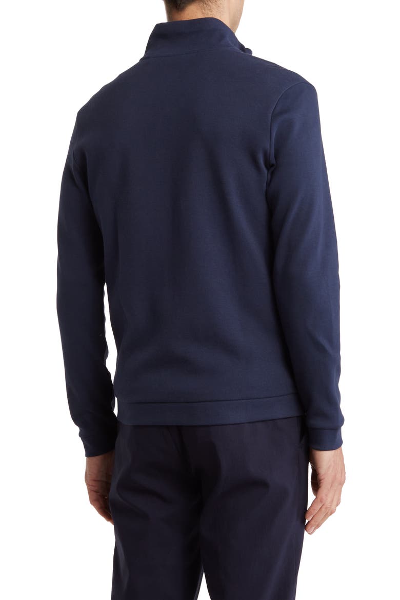 Skaz Curved Cotton Zip-Up Jacket, Alternate, color, NAVY