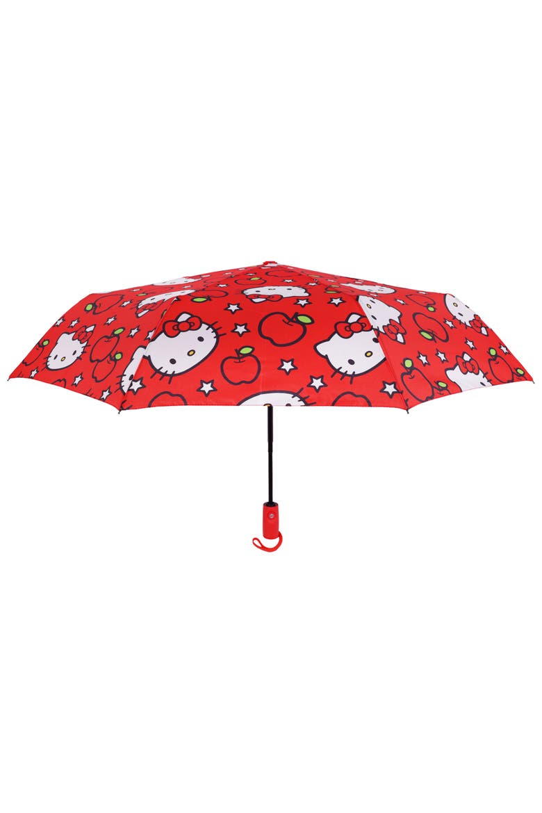 Apples Allover Print Umbrella, Main, color, RED