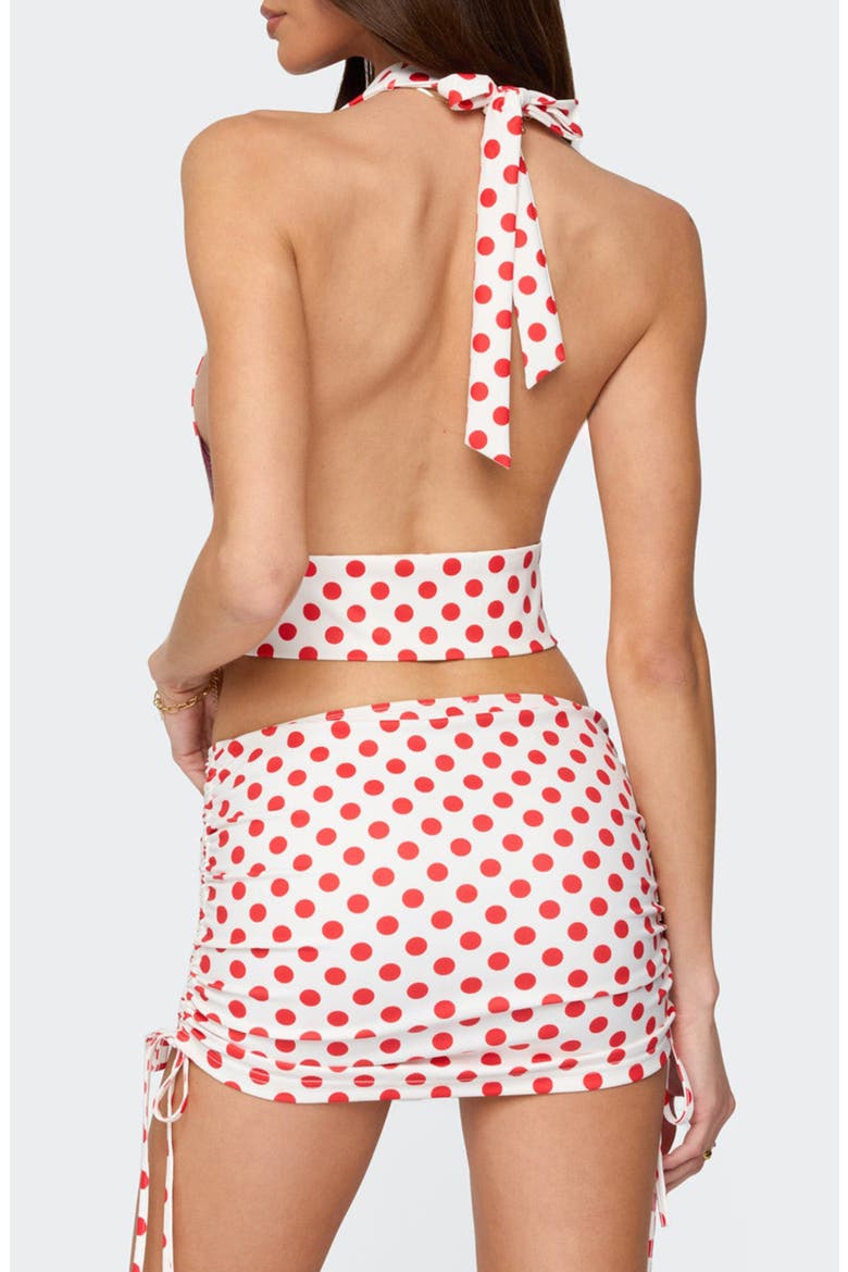Zoe Polka Dot Halter Top, Alternate, color, RED-AND-WHITE
