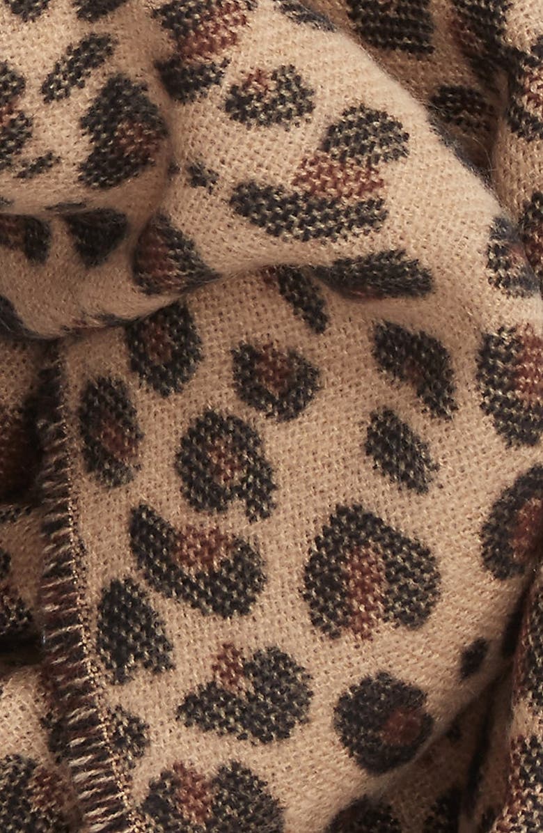 BP. Leopard Pattern Infinity Scarf, Alternate, color,