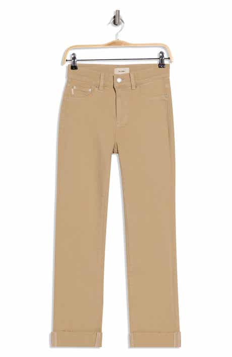 DL1961 Mara Cuffed Raw Hem Mid Rise Ankle Straight Leg Jeans