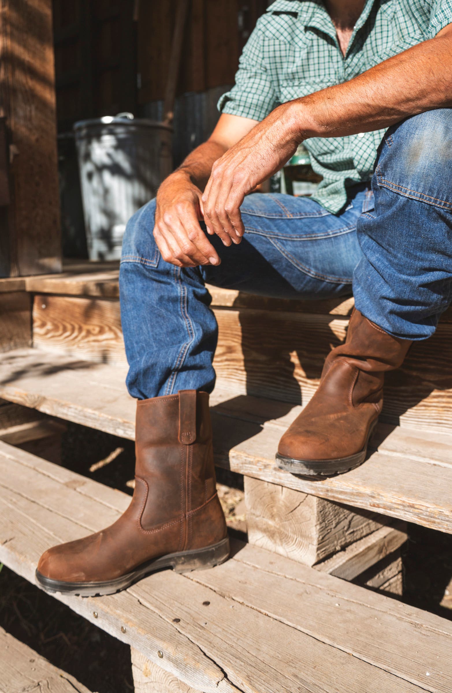 Original Rigger Leather Boot, Alternate, color, TEAK