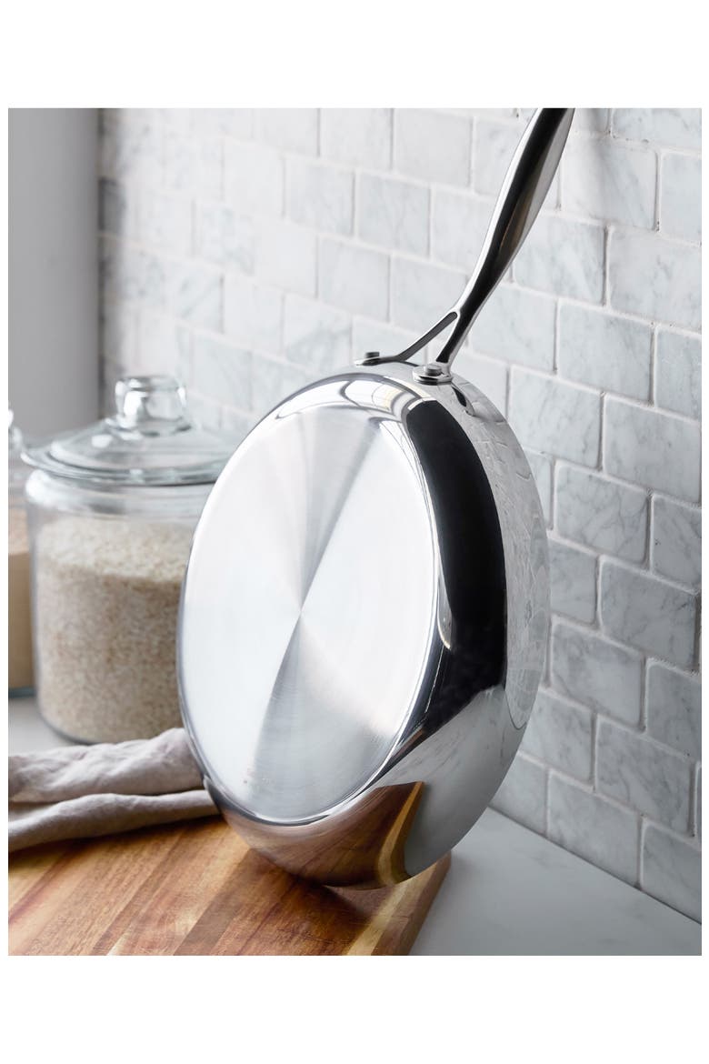Valencia Stainless Steel Nonstick Fry Pan, Alternate, color, STAINLESS STEEL
