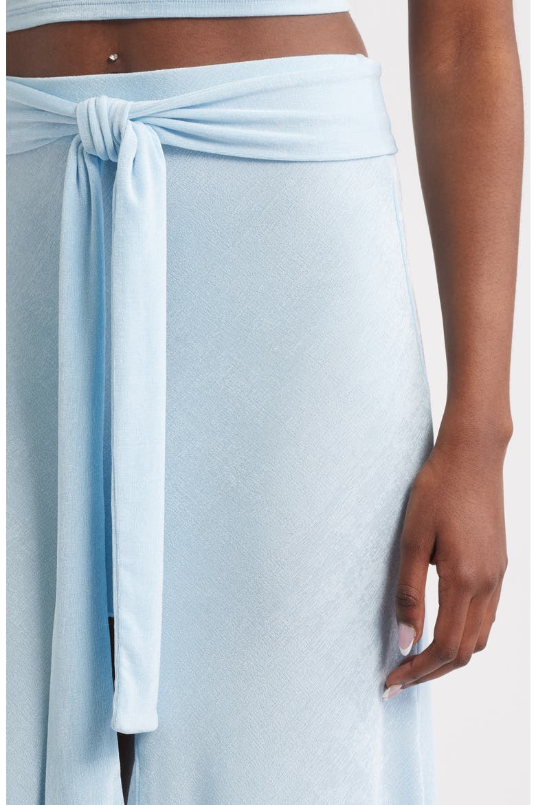 Skye Front Tie Maxi Skirt, Alternate, color, BLUE