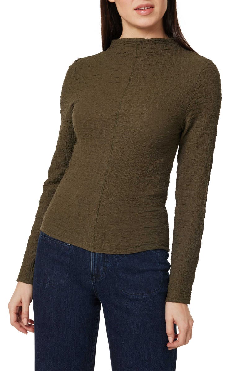 Habitual Texture Mock Neck Top, Alternate, color, Grape Leaf