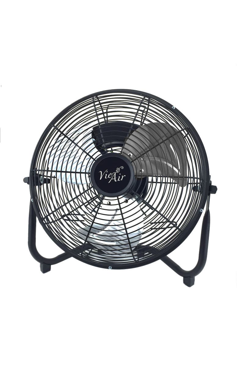 Vie Air 20 Inch Industrial Tilting High Velocity 3 Speed Metal Floor Fan, Alternate, color, Black